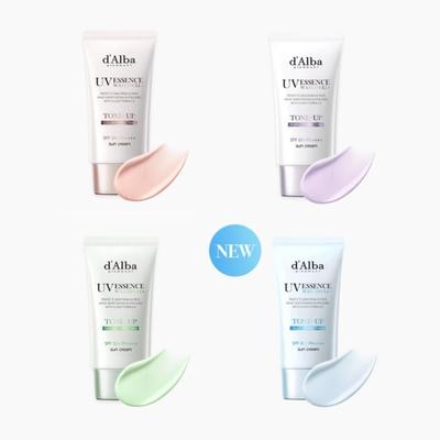 Веганский водонаполняющий солнцезащитный крем с зеленым тоном SPF50+ PA++++ Корректирующий покраснения УФ-защита 50 мл x 2 шт.