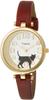 Fieldwork ST162p-3 Women's Cat Gut Analog Watch with Leather Strap, Red