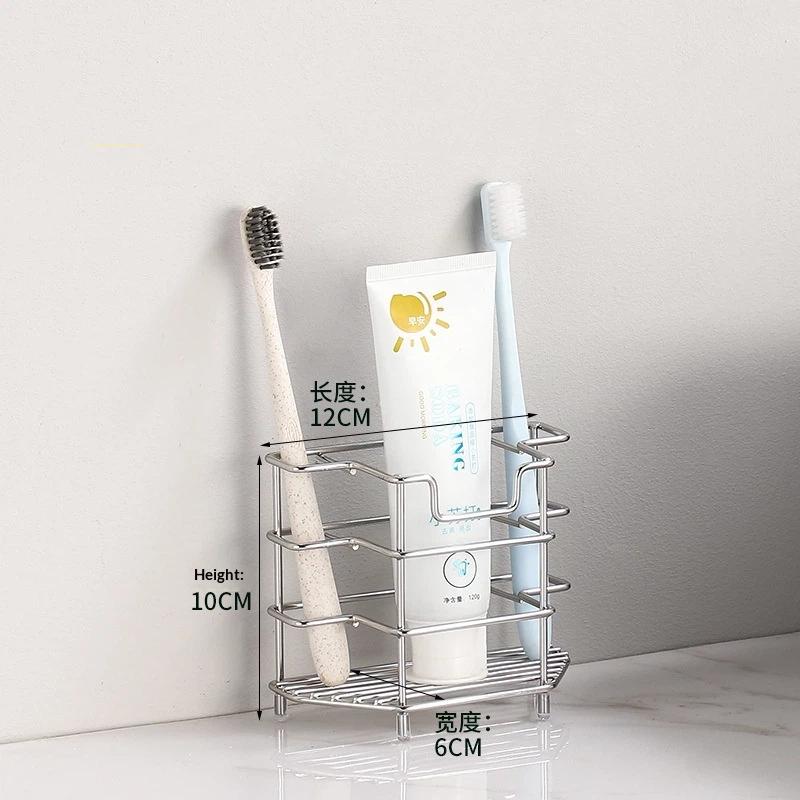 Home Bathroom Toothbrush Holder Rack 201 Stainless Steel Efficient Use