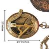 Push Button Sundial Compass Brass Compass, Anniversary Gift Wedding Gift Nautical Compass, Christmas Gift Sundial Compass