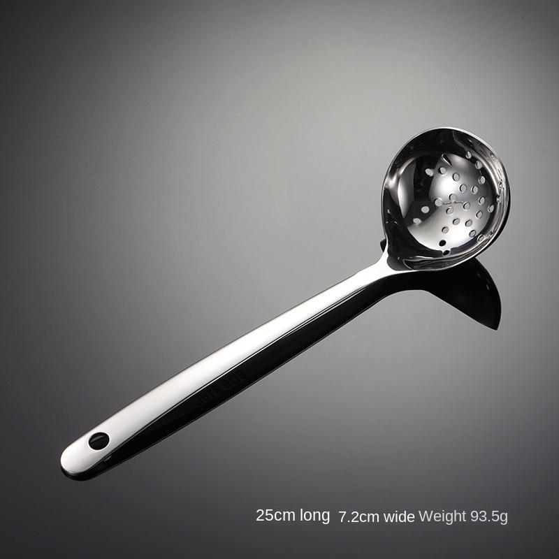 HANYANG 316 Stainless Steel Hotpot Soup Ladle Bright Household Soup Shell Leakage Spoon Kitchen Male Spoon