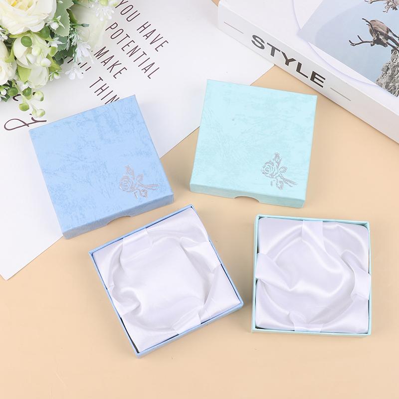 Квадратный футляр для упаковки ювелирных изделий с цветочным принтом, коробка для демонстрации браслетов, ожерелье, картонная подарочная коробка, органайзеры для ювелирных изделий