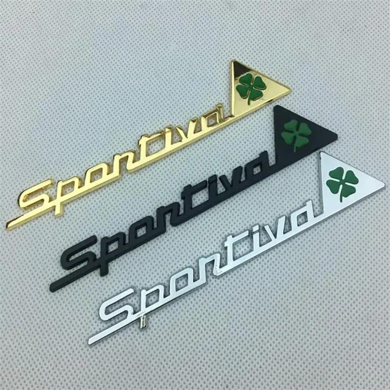 Car Styling Side Window Sticker SPORTIVA Logo Badge For Alfa Romeo 159 156 147 4C Giulia Stelvio Giulietta Mito Auto Accessories vmo895