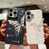 Простой ударопрочный мягкий чехол TPU с принтом бабочки для iPhone 16 Pro Max 15 Pro 14 13 12 11, защита линз, матовая кожаная текстура, тонкий чехол для телефона