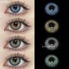 Цветные контактные линзы, синие модные линзы для макияжа глаз, коричневые натуральные контактные линзы, серые цветные косметические линзы, 1 пара/год