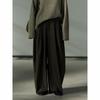 Shi Ji TR Pleated Cocoon Trousers: Autumn Mid-rise, Slimming, Versatile, and Casual Long Pants M7618