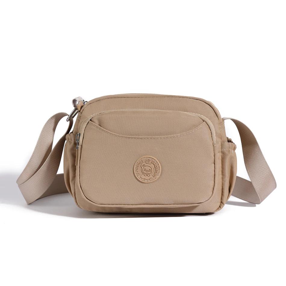 Маленькие холщовые сумки через плечо для женщин, сумки с множеством карманов, повседневные сумки через плечо, сумки-мессенджеры