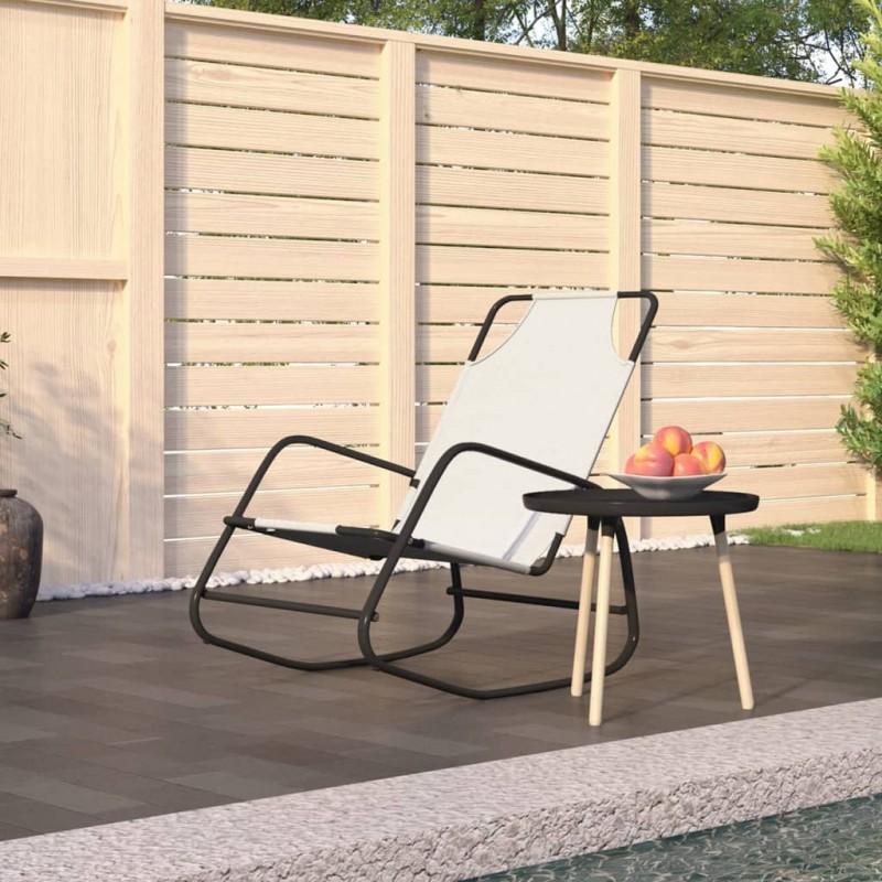 Day and Night - Day and Night Steel and Cream Textilene Rocking Lounger