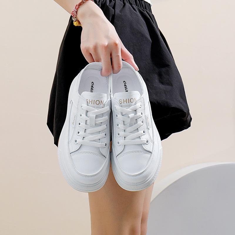 Soft Soled White Shoes for Women Thick Soled Board Shoes for Spring and Summer New Fashionable Breathable and Versatile Casual Shoes