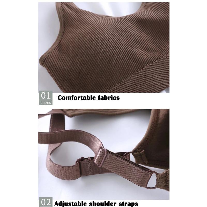 Японский бюстгальтер с ребрами плюшевого мишки, красивая спинка, антибликовое покрытие, регулируемые бретели, майка, нижнее белье, спортивный бюстгальтер для женщин