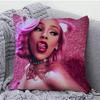 Чехол для подушки певицы D-Doja Cat Квадратная подушка Спальня Диван Отдых Комфортная подушка Автомобиль Гостиная Декор дома