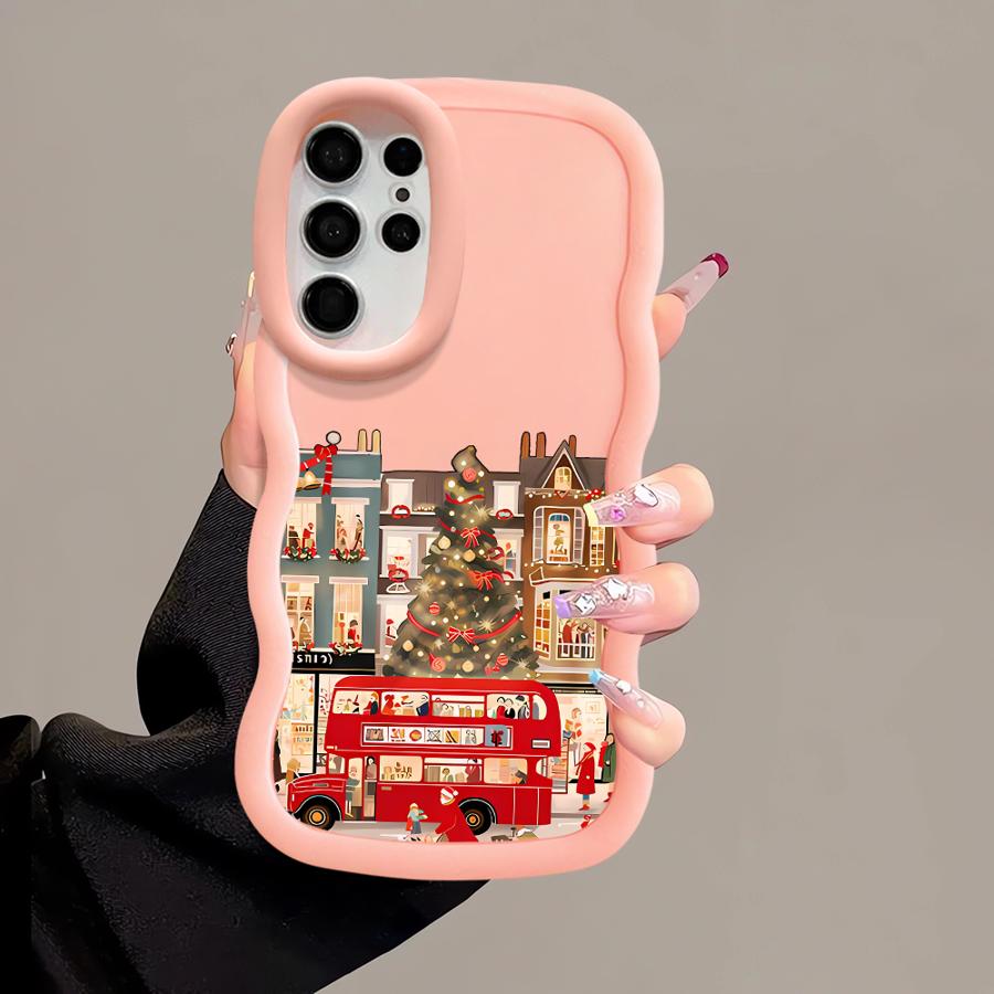 Рождественский зимний пейзаж Мягкий чехол для телефона для Samsung Galaxy S24 S20 FE S23 Plus A26 S25 S21 A25 S22 Ultra A35 A55 A34 A36