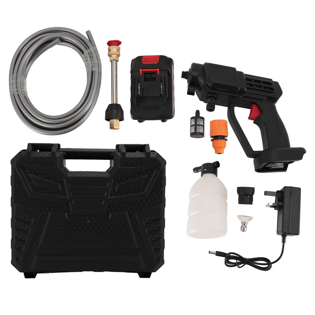 Cordless Pressure Washer 30bar Handheld Battery Operated High Pressure Car Washer with 5 Meters Filt