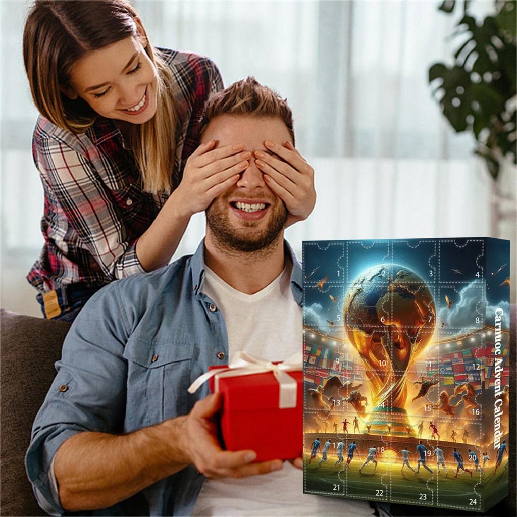 2024 Countdown Advent Calendar Soccer Kit, 24 Days Building Advent Calendars Soccer Party Favors Sports Birthday Christmas Supplies