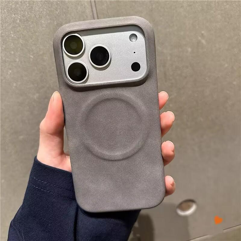 Роскошный чехол для телефона из овчины с магнитным креплением для iPhone 17 Air 13 Mini 12 11 14 15 Plus 16 Pro Max XS XR X Матовый чехол