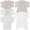 Short 4 Combi Newborn Baby Star 10-Pack (6 Undershirts, Undershirts) Underwear, (Gray)