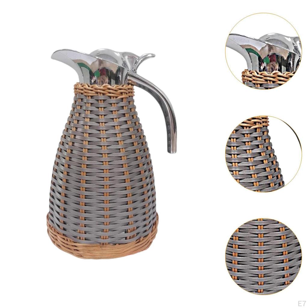 Изготовленный из нержавеющей стали кофейный графин, изолированный кувшин, банка для напитков объемом 1,5 л с крышкой, вакуумный чайник для воды