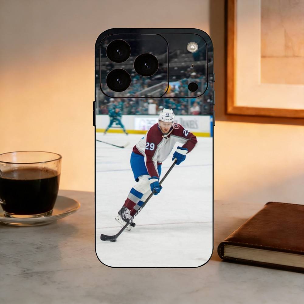 Hockey Player Nathan MacKinnon Phone Case Silicone Soft For IPhone 17 16 15 14 13 12 11 X XR Plus Pro Max Plus