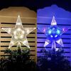 Glowing Christmas Tree Topper Xmas Tree Transparent Star with LED Light Tree Decorations for Home Xmas Ornaments Navidad Props