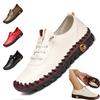 Classic Hand Sewing Thread Mom Shoes Sneakers Women's Shoes Leather Loafers Soft Sole Comfortable Slip-on Shoes Women's Shoes