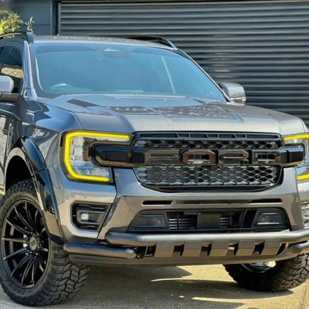 Янтарные светодиодные платы ДХО для Ford Ranger XLT Raptor XL Everest Фары 2024 2025 Не-RGB Дневные ходовые огни