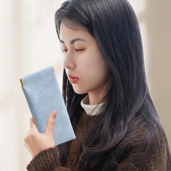 Портативная сумка для хранения очков с автоматическим замком, мягкий чехол из искусственной кожи для солнцезащитных очков, органайзер для очков для женщин и мужчин с близорукостью