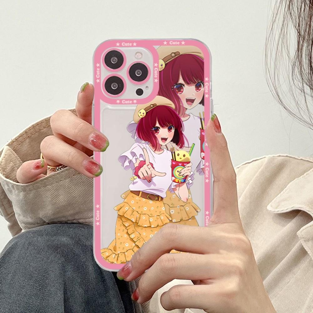 Чехол для телефона Oshi No Ko для iPhone 15 11 12 13 14 Mini Pro Max XR X XS TPU Прозрачный чехол