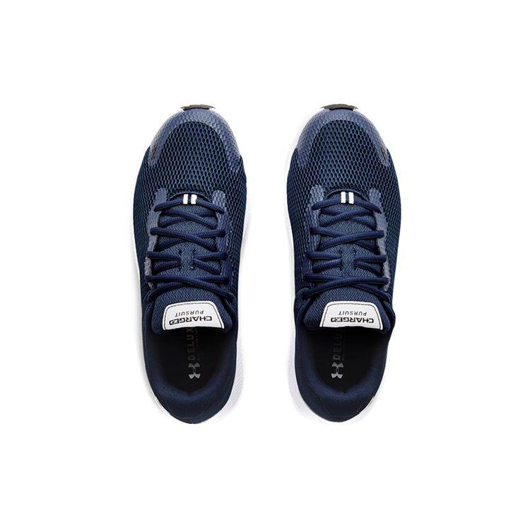 Under Armour Charged Pursuit 2 Удобная ткань Синтетическая кожа Низкий верх Кроссовки для бега Мужские кроссовки Синий 3024138-401