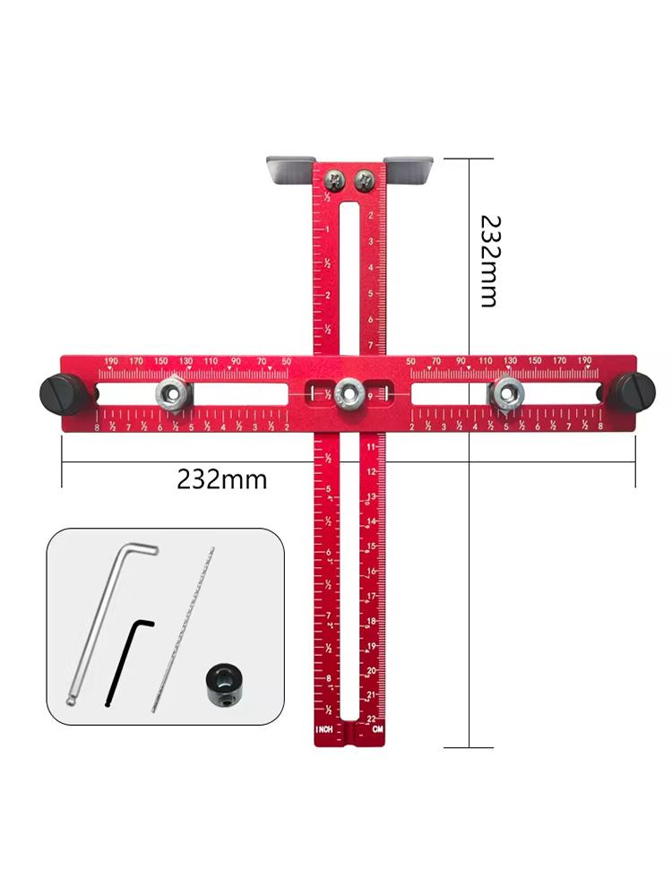 Ручка Перфоратор Локатор Деревообработка Недавно Модернизированный Регулируемый Дверца Шкафа Т-образный Перфоратор Ручки Кнобы Шкафа Ручки Инструмент