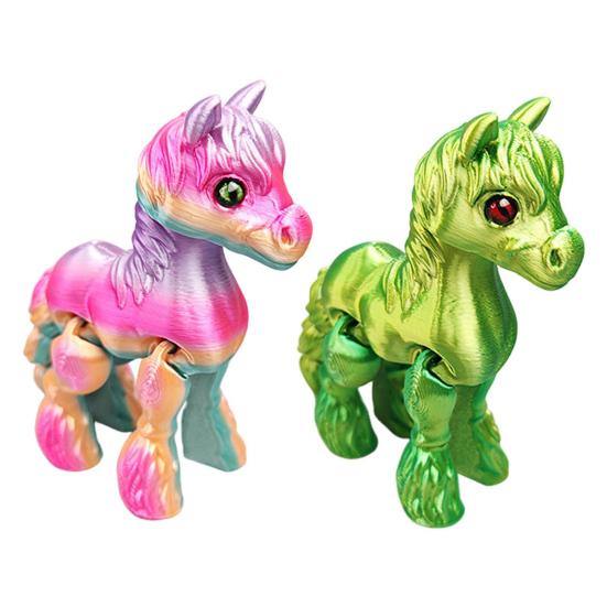 3D-печатная лошадь-украшение, милая шарнирная фигурка лошади, гибкая игрушка-непоседа в виде животного для интерактивной игры, снятия стресса и демонстрации