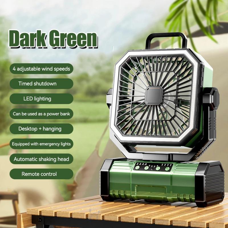 Потолочный вентилятор для кемпинга 20000 мАч Перезаряжаемый циркулятор для кемпинга со светом и пультом дистанционного управления Циркуляция прохладного воздуха Вентилятор для кемпинга