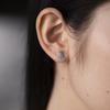 ANDYWEN 925 Sterling Silver Three Flower Stud Earring  Luxury Women Fashion Crystal Luxury Jewelry For Wedding