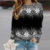Tops For Women Bead Pen Flower Print Round Neck Long Sleeve T-shirt Fall Casual Slim Pullover Women's Long Sleeve Top