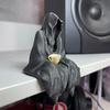 Halloween Black Robe Ornament Spooky Gothic Grim Reaper Figurine Statue Sculpture Holiday Party Home Office Desktop Decoration