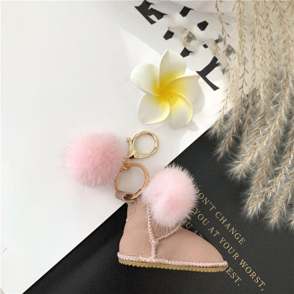 Зимние сапоги из норки, кукольная подвеска в форме туфель, брелок для ключей в виде мини-ботинка, украшение для ключей