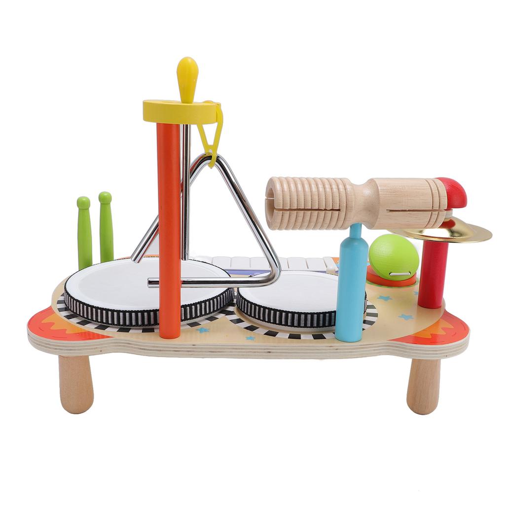 Детский музыкальный инструмент Деревянный многофункциональный барабан Стучащий пианино Ударный инструмент Образовательный