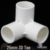 Многопроходные фитинги из ПВХ: Тройник 3D, 4-ходовой, 5-ходовой, 6-ходовой, Угольник 90° для водопроводных труб (Размеры: 20, 25, 32, 40, 50).