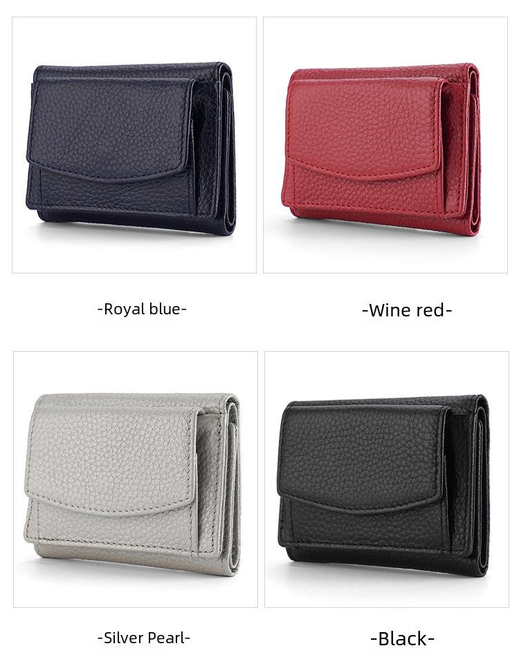 Женский кошелек из коровьей кожи в японском стиле - короткий кожаный кошелек для монет