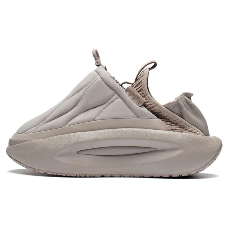 Li Ning Cloud Travel Fluffy Fabric Shock Absorbing Non-Slip Wear-Resistant Lightweight Low-Top Sports Casual Shoes Women Sneaker Gray AZGS146-2