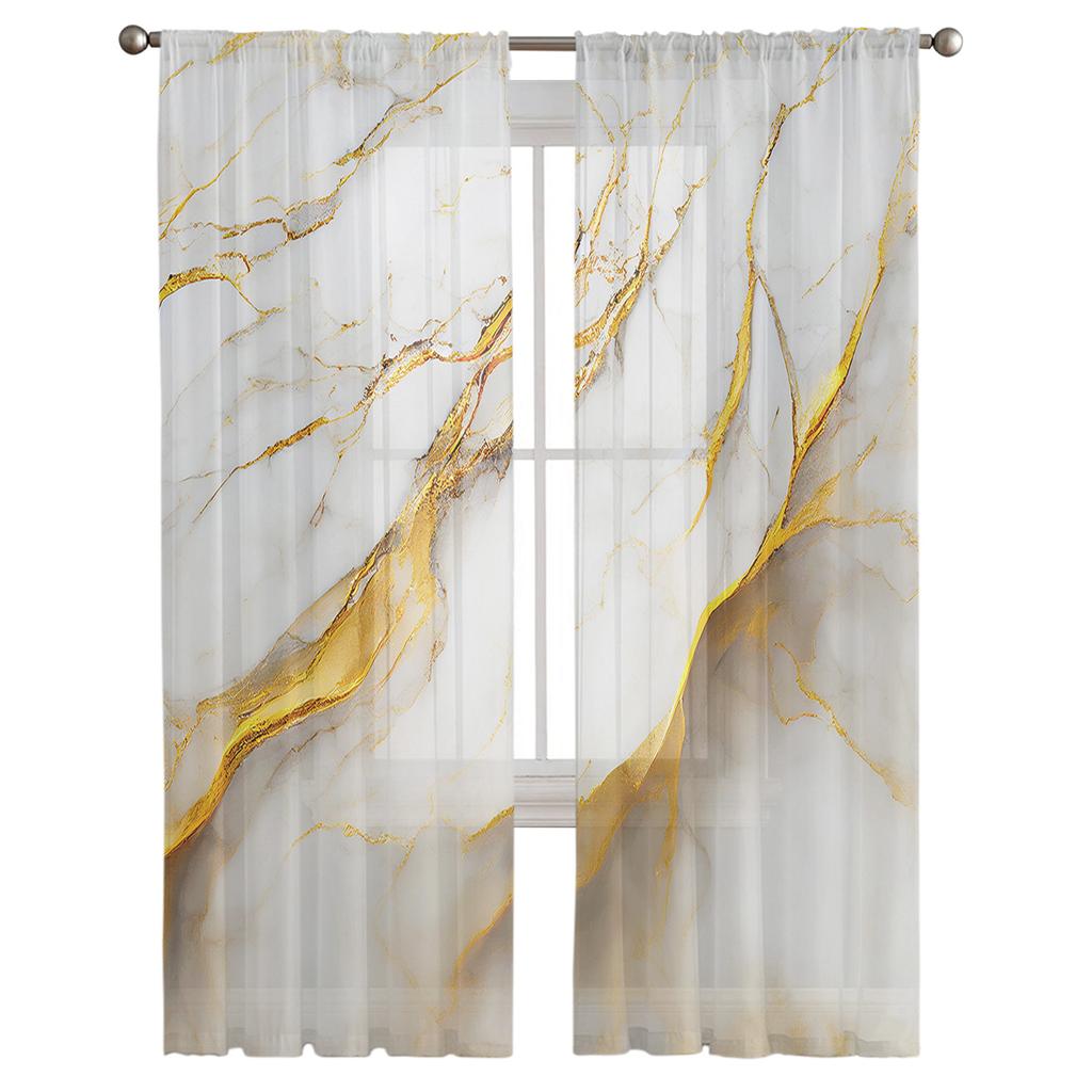 Мраморная текстура, белые тюлевые шторы для гостиной, спальни, вуаль, прозрачные шторы, оконные шторы для домашнего декора