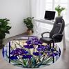 1 шт. Круглый ковер для офиса с витражным рисунком "Ирис", Под офисные стулья, Спальня, Гостиная, Домашний декор, Декор комнаты