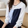 Office Lady Long Sleeve Womens Shirts Patchwork Fashion Women Chiffon Blouse Woman Tops Female Clothing Elegant 29325