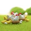 Garden Tiny Hen Chick Egg Henroost Mini Micro Landscape Ornament Miniature Figurine Decoration