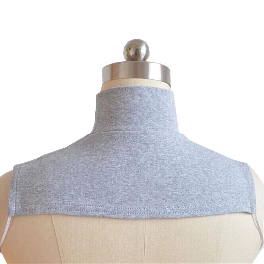 Однотонный хлопковый полутоп с манишкой, съемный утеплитель для шеи, водолазка, ложный пуловер, ложный воротник