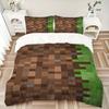 Minecraft Earth Exploration Print 3Pcs Bedding Setduvet Cover With 2 Bedropillowcase Home Birthday Gift