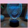 Арсенал 3D Аниме Ночник Светодиодная Настольная Лампа С Сенсорным Управлением Для Футбольных Фанатов Подарок