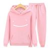 Women's Hoodie Autumn Men's Hoodie + Pants Sets Solid Color Zip Suit Hoodie Two Pieces Set Hooded Sweatshirt