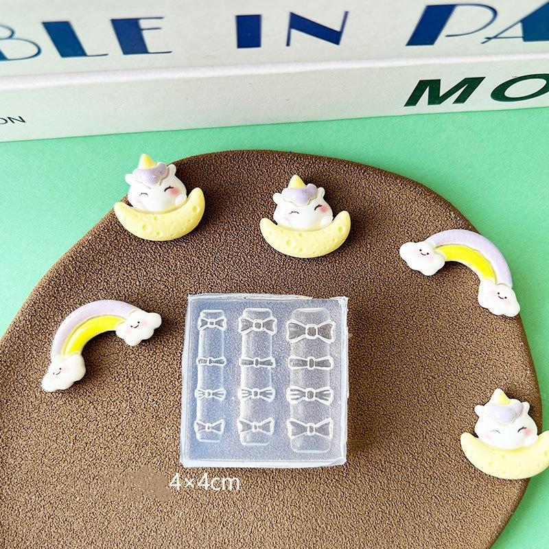 Сладкий бантик 3D силиконовая форма для ногтей Сердце Шаблоны для ногтей DIY Украшение для ногтей Пластины для стемпинга Инструменты для маникюрного дизайна