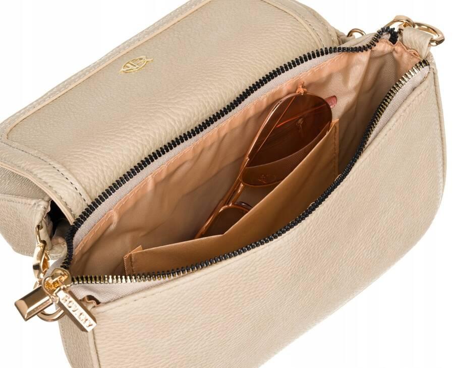 Women's double messenger bag with a coin purse made of eco-leather - Rovicky