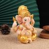 Gold Lord Ganesha Buddha Statue Elephant God Sculptures Ganesh Figurines